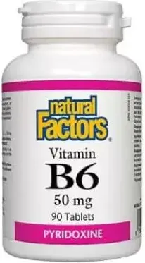 Natural Factors Vitamin B6 Пиридоксин хидрохлорид 50 мг 90 капсули