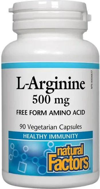 Natural Factors L- Arginine за укрепване на мускулатурата 500 мг х 90 капсули