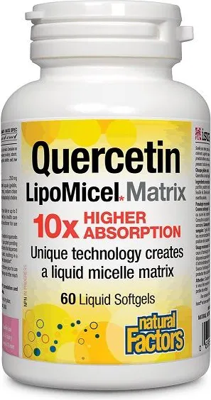 Natural Factors Quercetin 250 mg LipoMicel Matrix 10х Higher Absorption Кверцетин ЛипоМицел Матрица х60 капсули