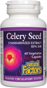 Natural Factors Celery Seed Целина при сърдечно-съдови нарушения и подагра 75 мг х 60 капсули