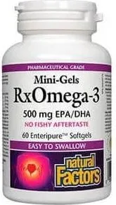 Natural Factors RxOmega-3 Омега-3 мини гел х 60 гел капсули