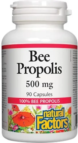 Natural Factors Bee Propolis Пчелен прополис за поддържане на добро здраве 500 мг х 90 капсули