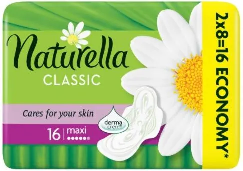 Naturella Classic Maxi Дневни дамски превръзки с лайка 16 бр