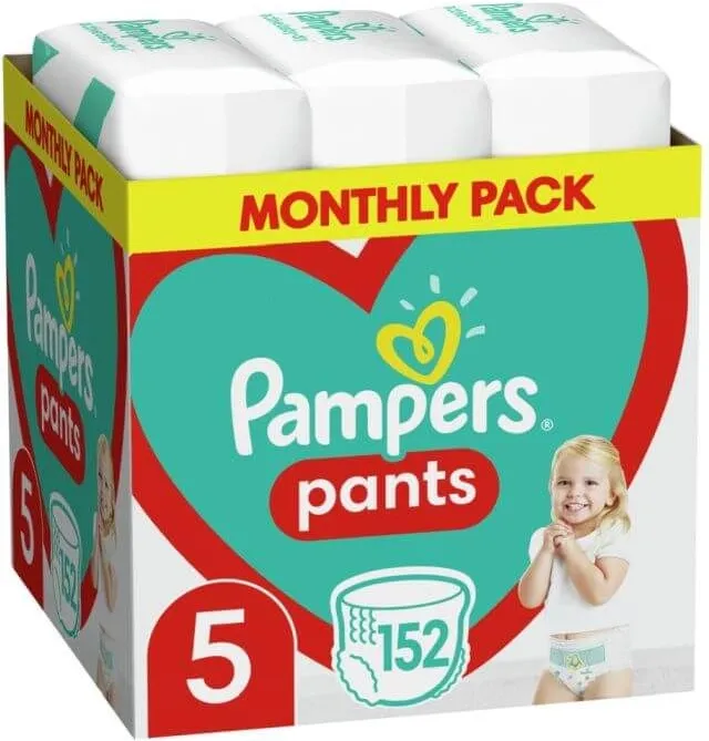 Пелени-гащички Pampers Pants Monthly Pack Размер 5 S 152 бр Procter & Gamble