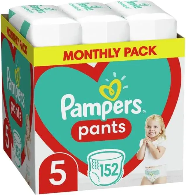 Пелени-гащички Pampers Pants Monthly Pack Размер 5 S 152 бр Procter & Gamble