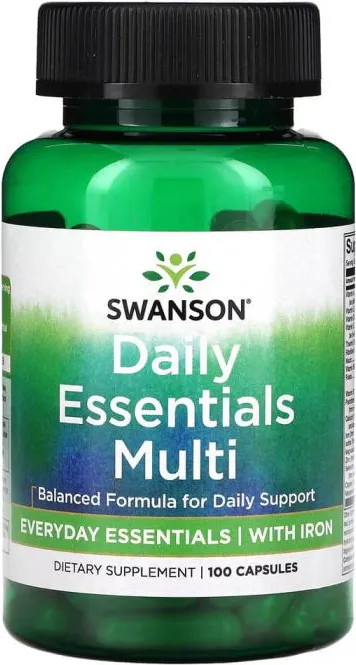 Swanson Daily Essentials Multi Ежедневни мултивитамини с желязо х 100 капсули