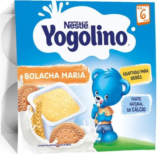 Nestlé YOGOLINO Бисквита млечен десерт, от 6-ия месец, 100 g 4 броя в опаковка