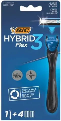 BIC Hybrid Flex 3 Самобръсначка за мъже + резервни ножчета 1+4