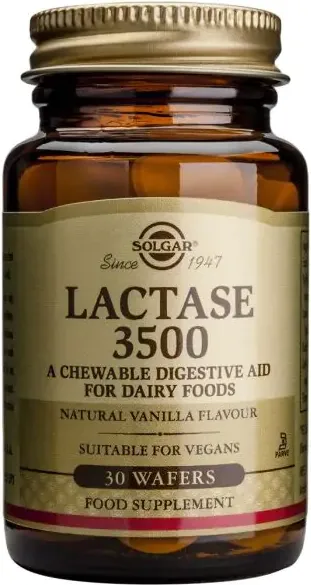 Solgar Lactase 3500 при лактозна непоносимост х30 дъвчащи таблетки