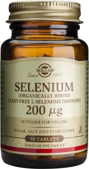 Solgar Selenium Селен за щитовидната жлеза 200 мкг x50 капсули