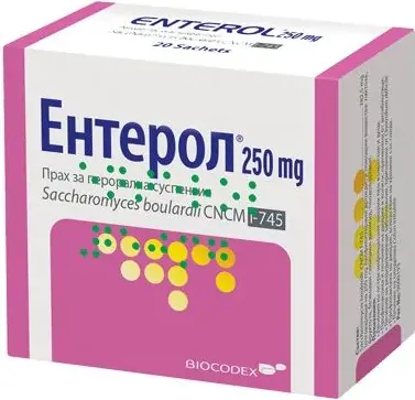 Ентерол при остра инфекциозна диария 250 мг x 20 сашета Biocodex