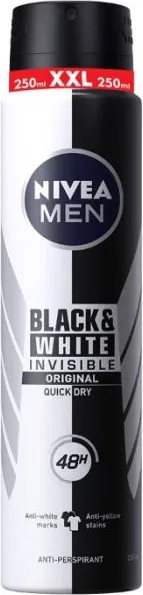 Nivea Men Black & White Invisible Original Дезодорант спрей против изпотяване за мъже 250 мл