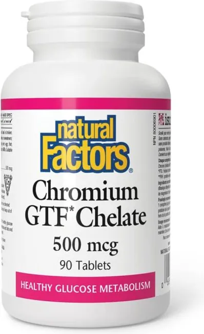 Natural Factors Хром GTF Хелат 500 µg 90 таблетки