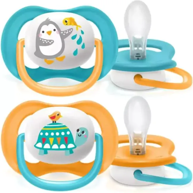 Avent Ultra Air Animals Boy Ортодонтична залъгалка за момче 6-18М x2 бр