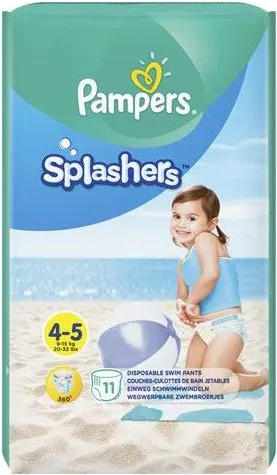 Пелени Pampers Splashers Бански гащички Размер 4-5 Maxi 11 бр