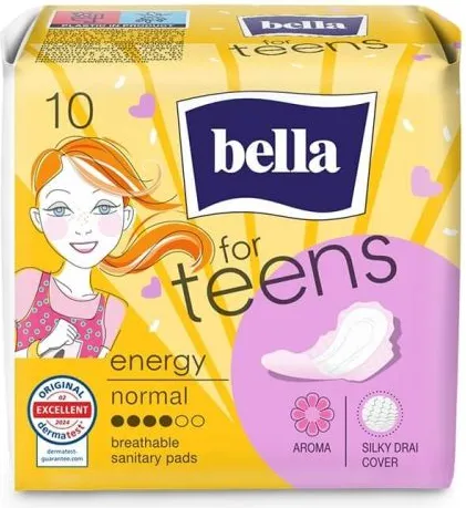 Bella for Teens Ultra Energy Дамски превръзки с крилца за тийнейджърки х 10 бр