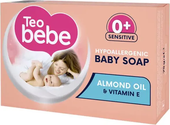 Teo Bebe Бебешки крем-сапун с екстракт от бадем 0+ месеца 75 гр