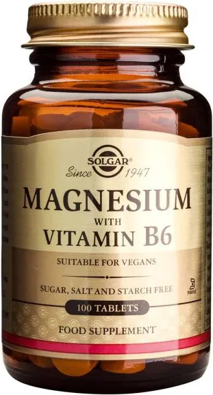 Solgar Magnesium with Vitamin B6 Магнезий и Витамин В6 x100 таблетки