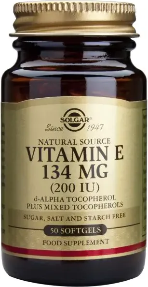 Solgar Vitamin E Витамин Е 200IU силен антиоксидант х50 капсули