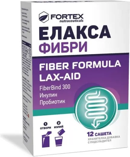 Fortex Елакса Фибри лаксативно действие x 12 сашета