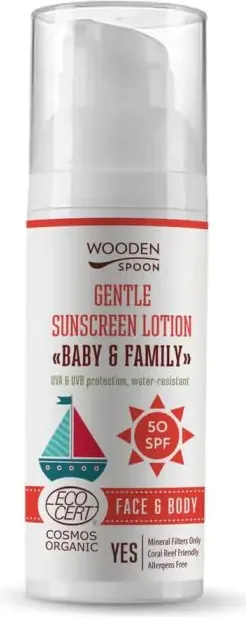 Wooden Spoon  Baby&Family Invisible Zinc Био слънцезащитен лосион SPF50 50 мл