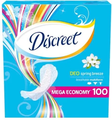 Discreet Deo Spring Breeze Ежедневни дамски превръзки морски бриз 100 бр