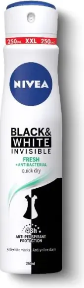 Nivea Black & White Invisible Fresh Дезодорант спрей против изпотяване за жени 250 мл