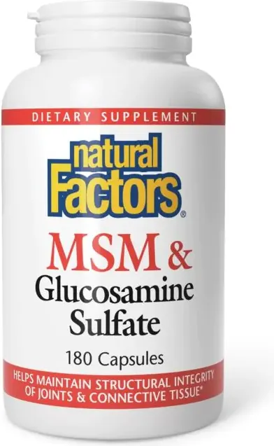 Natural Factors MSM + Glucosamine МСМ + Глюкозамин сулфат х 180 капсули