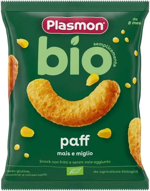 Plasmon Paff Хрупанки царевица и просо 8М+ 15 г