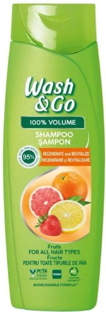 Wash & Go Fruits Extract Шампоан с плодови екстракти за всеки тип коса 360 мл