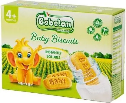 Bebelan Baby Biscuits Бързо разтворими бебешки бисквити 4М+ х250 гр