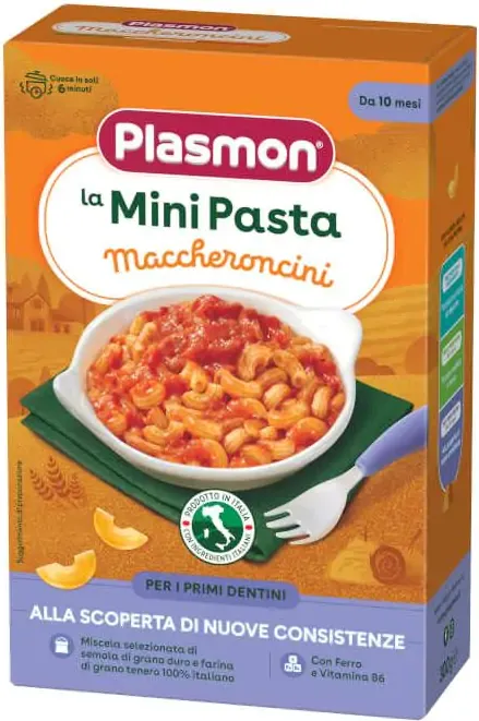 Plasmon Maccheroncini Бебешка паста макарони 10М+ 300 гр