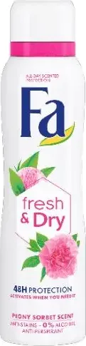 Fa Fresh & Dry Дезодорант спрей против изпотяване с аромат на божур 150 мл