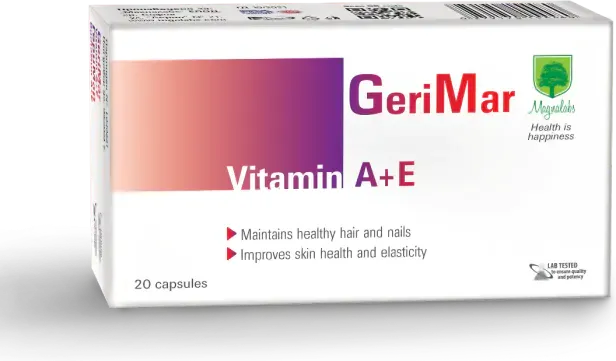 GeriMar Vitamin A+E За здрава коса, кожа и нокти х20 капсули Magnalabs