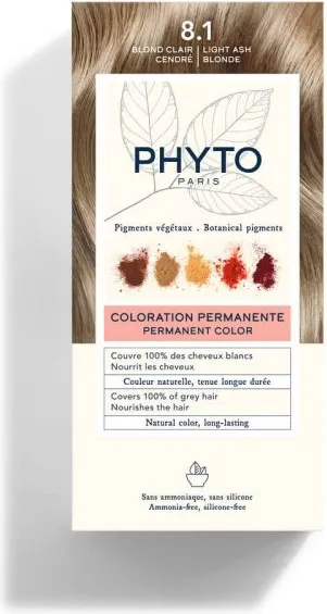 Phyto Phytocolor Безамонячна боя за коса 8.1 Светло Пепелно Русо