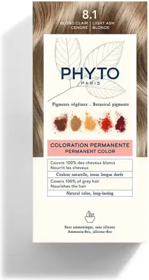 Phyto Phytocolor Безамонячна боя за коса 8.1 Светло Пепелно Русо