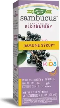 Nature's Way Sambucus Immune Syrup Kids With Echinacea Сироп за деца с черен бъз и ехинацея за силен имунитет 120 мл