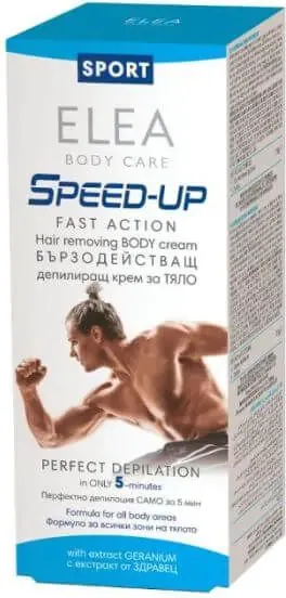 Elea Sport Speed-Up Бързодействащ депилиращ крем за тяло за мъже 120 гр