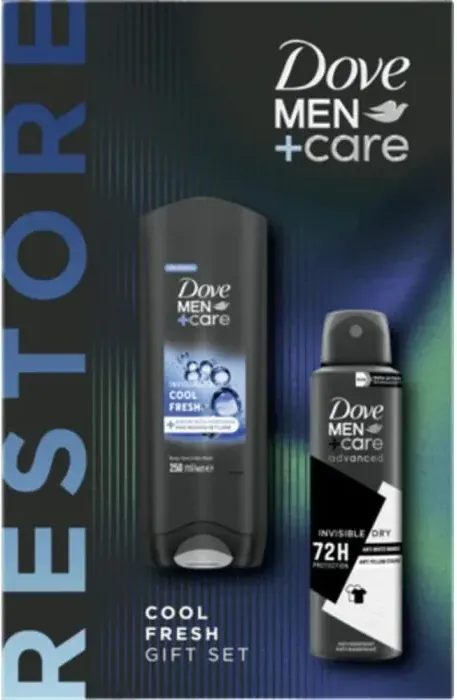 Dove Men+Care Cool Fresh Подаръчен комплект 2 части душ гел 250мл