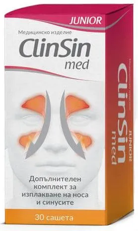 NaturProdukt ClinSin med Junior Сашета за изплакване на носа и синусите х 30 бр