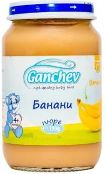 Ganchev Пюре банани 4М+ 190 гр