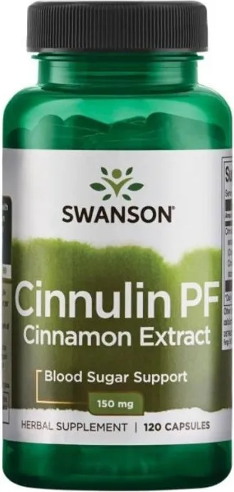 Swanson Cinnulin PF Cinnamon Extract Екстракт от Канела х120 капсули