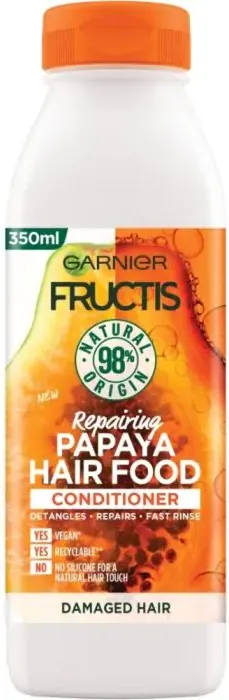 Garnier Fructis Papaya Hair Food Възстановяващ балсам за увредена коса с папая 350 мл