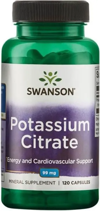 Swanson Potassium Citrate Калиев цитрат 99 мг х 120 капсули