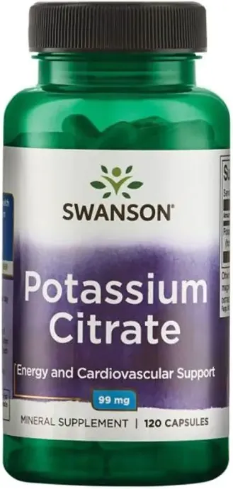 Swanson Potassium Citrate Калиев цитрат 99 мг х 120 капсули