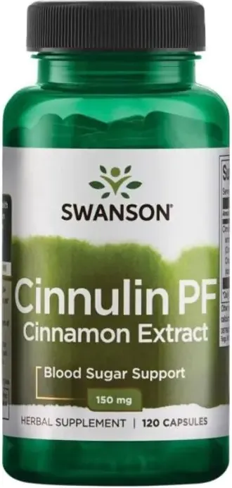 Swanson Cinnulin PF Cinnamon Extract Екстракт от Канела х120 капсули