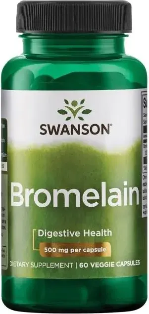 Swanson Maximum Strength Bromelain Максимално Силен Бромелаин 500 мг х 60 капсули