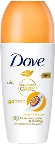 Dove Advanced Care Go Fresh Passion Fruit & Lemon Grass Дезодорант рол он против изпотяване за жени 50 мл