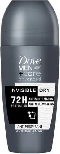 Dove Men+Care Advanced Invisible Dry Дезодорант рол он против изпотяване за мъже 50 мл