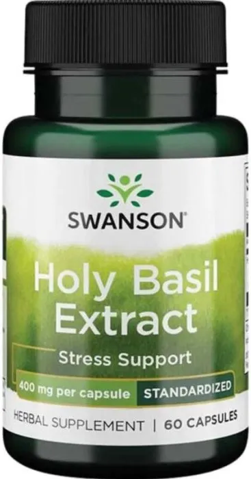 Swanson Holy Basil Extract Екстракт от Свещен Босилек при стрес х60 капсули